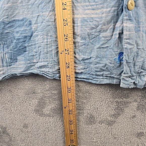 Tommy Bahama Silk Button Shirt Mens XL Blue Island Modern Fit Floral Hawaiian - Picture 6 of 7